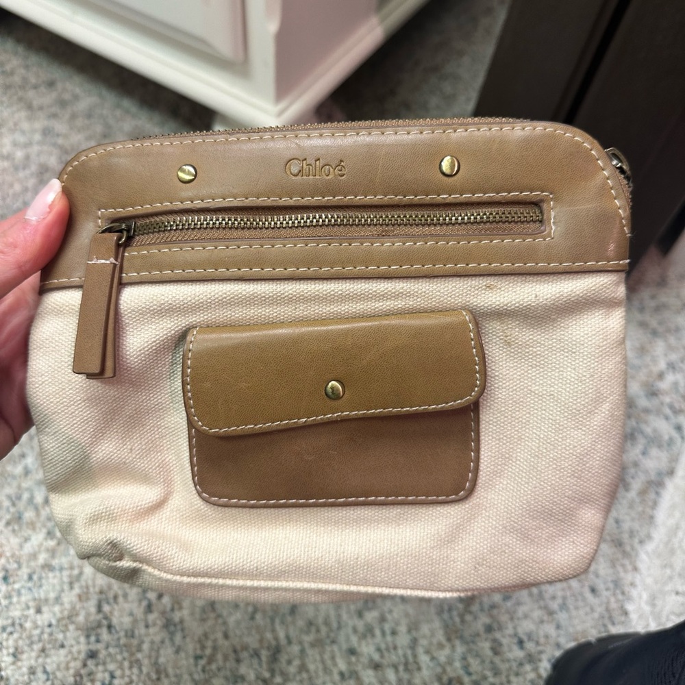 See by Chloe Cosmetic Pouch Leather Canvas